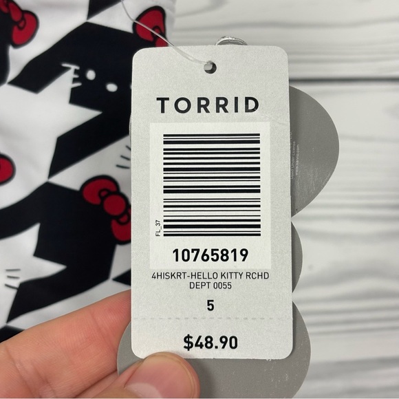 Torrid Hello Kitty High Waist Gingham Ruched Swimsuit Skort Size 5X NWT - Picture 6 of 12